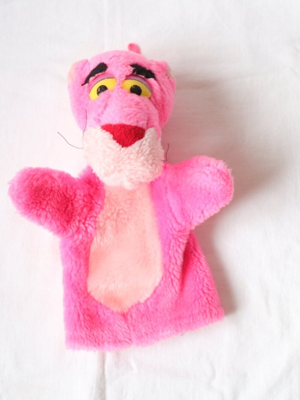 Vintage 90s Pink Panther Hand Puppet Plush / 1991